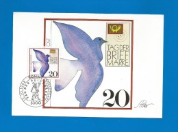 BRD 1988  Mi.Nr. 1388 , Tag Der Briefmarke - Maximum Card - Erstausgabetag  Bonn 13.10.1988 - 1981-2000