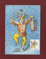 BRD 1988  Mi.Nr. 1349 ,150 Jahre Mainzer Carneval- Hagenbach Maximum Card -Limitierte Auflage - Stempel Bonn 14.01.1988 - 1981-2000