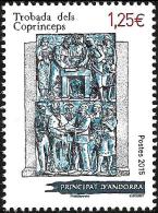 French Andorra - 2015 - Meeting Of Co-Princes Of Andorra - Mint Stamp - Ongebruikt