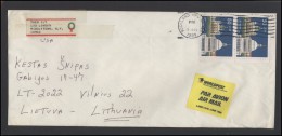 USA 257 Cover Brief Postal History Switzerland Anniversary Air Mail - Marcophilie