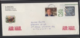 USA 260 Cover Brief Postal History Air Mail Personalities Eisenhower Hologram Stamped Stationery Space Exploration - Postal History