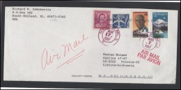 USA 261 Cover Brief Postal History Air Mail Personalities Trains - Marcophilie