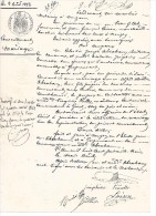 CONSENTEMENT à MARIAGE   De  1863  -  à  GESPUNSART  - Ardennes ( 08 ) - Cachets Généralité