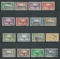Sierra Leone 1938 KGVI Definitive Set 16 FU Cds - Sierra Leone (...-1960)