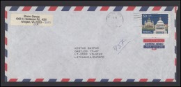 USA 276 Cover Brief Postal History Air Mail Switzerland Anniversary - Marcophilie