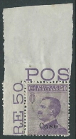 1912 EGEO CASO EFFIGIE 50 CENT LUSSO MNH ** - M54-6 - Ägäis (Caso)