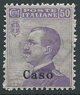 1912 EGEO CASO EFFIGIE 50 CENT MNH ** - M54-9 - Aegean (Caso)