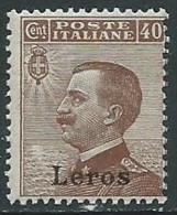 1912 EGEO LERO EFFIGIE 40 CENT MNH ** - M56 - Aegean (Lero)