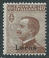 1912 EGEO LERO EFFIGIE 40 CENT MNH ** - M56-5 - Egée (Lero)