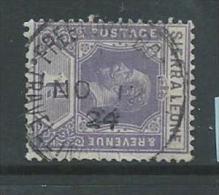 Sierra Leone Travelling Post Office Cancel 1924 Freetown - Bo  On  1d KGV - Sierra Leone (...-1960)