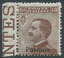 1912 EGEO PATMO EFFIGIE 40 CENT MNH ** - M56-4 - Egeo (Patmo)