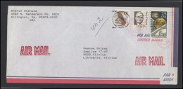 USA 277 Cover Brief Postal History Air Mail Personalities Banking National Currency Birds - Marcophilie