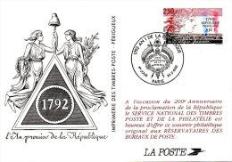 FRANCE. Document Avec Le N°2771 Pré-timbrée De 1992. L'An I De La République. - Révolution Française
