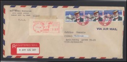 USA 286 EMA Cover Brief Postal History Air Mail Personalities Aviation Meter Mark Franking Machine - Marcophilie