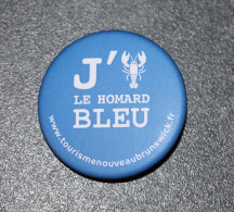 Badge "J´aime Le Homard Bleu - Nouveau Brunswick - Canada - Pin's - Epinglette - Pêche