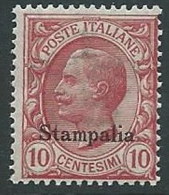 1912 EGEO STAMPALIA EFFIGIE 10 CENT MNH ** - M58-4 - Egée (Stampalia)