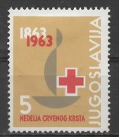 YUGOSLAVIA 1963 Obligatory Tax. Red Cross Centenary And Red Cross Week - 5d Centenary Emblem MH - Neufs