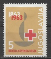 YUGOSLAVIA 1963 Obligatory Tax. Red Cross Centenary And Red Cross Week - 5d Centenary Emblem MH - Nuovi