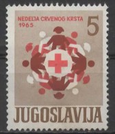 YUGOSLAVIA 1965 Obligatory Tax. Red Cross Week - 5d Children Around Red Cross MH - Nuovi