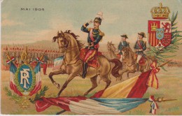 POLITIQUE Fêtes Franco Espagnoles Mai 1905 (Armes De France & D'Espagne ) Roi D'Espagne Saluant Les Troupes Françaises - Eventi