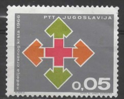 YUGOSLAVIA 1966 Obligatory Tax. Red Cross Week - 5p Red Cross Emblem MH - Unused Stamps