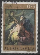 YUGOSLAVIA 1970 Yugoslav Paintings. Baroque Period - 75p. - "Abraham's Sacrifice" (Federiko Benkovic)  FU CREASED - Oblitérés