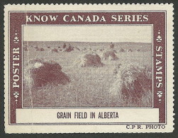 B02-16 CANADA Know Canada Series 1938 MNG Grain Field Alberta Crease - Local, Strike, Seals & Cinderellas