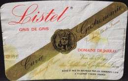 ETIQUETTE De VIN  " LISTEL GRIS De GRIS " - Cuvée Gastronomie - 75cl - En L' Etat - - Roséwijn