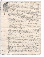 CHALONS   1727 -  INVENTAIRE  -   Feuillet à  10 Deniers  -  8 Pages - Cachets Généralité