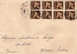 1946 LETTERA AFFRANCATA CON 50 CENT, POSTA AEREA CON ANNULLO MILANO - Poste Aérienne