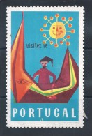 Vignette With Fishing Boat Nazaré And Aveiro. Fisherman. Network With Fish. Sol. Visit Portugal. Tourism. - Local Post Stamps