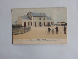 Carte Postale Ancienne : BEAUNE LA ROLANDE : La Nouvelle Gare , Animé, Vélos - Beaune-la-Rolande