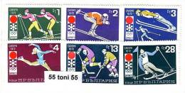 BULGARIA /Bulgarie 1971 OLYMPIC GAMES - SAPPORO 6 V  - MNH - Winter 1972: Sapporo