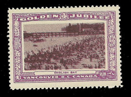 B04-39 CANADA Vancouver Golden Jubilee 1936 MNH 17 English Bay - Vignettes Locales Et Privées