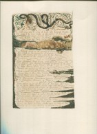 Magnifique Lithographie Tire D'un Livre Port Folio William Blake 26x33 Cm - Lithografieën