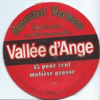 Etiquette De Fromage / Camembert/ Normandie/Vallée D'Ange/Preval// Paris/Années 1960-70    FROM15 - Sammlungen