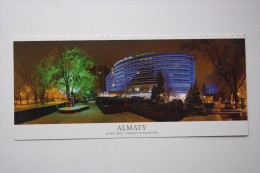 KAZAKHSTAN.  Almaty. ALMATY Hotel At Night  - Modern  Postcard  - Euro Format - Kasachstan