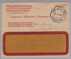 Schweiz 1919-02-23 Telegramm Mit Inhalt - Telegraafzegels