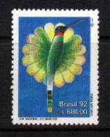 Brasil 1992 ** YT2052 Día Nacional De Lucha Contra La Diabetes. Colibrí Sobre Una Flor. National Day To Fight Diabetes. - Unused Stamps