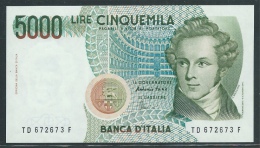 LIRE 5.000 TIPO BELLINI - DECRETO D 1996 - FDS - 5.000 Lire