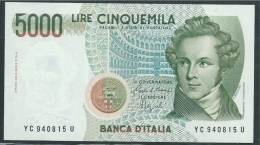 LIRE 5.000 TIPO BELLINI - DECRETO C 1992 - FDS - 5000 Liras