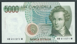 LIRE 5.000 TIPO BELLINI - DECRETO B 1988 - FDS - 5000 Lire