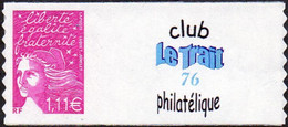 France Personnalisé N° 3729 D ** Marianne Du 14 Juillet De Luquet Autoadhésif Le 1.11 Euro Rose - Logo Privé - Unused Stamps