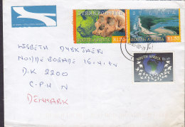 South Africa Air Mail Lugpos Par Avion Label SOUTH HILLS 2003 Cover Brief UNESCO-Welterbe Fossiler Australopithecus - Aéreo