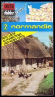 CARTE ROUTIERE RECTA FOLDEX DES CARTES POUR VOYAGER DANS LE MONDE ENTIER 1980 ? N° 2 NORMANDIE AVEC LISTE ALPHABETIQUE - Karten/Atlanten