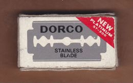 AC - DORCO SHAVING RAZOR BLADES 10 BLADES IN UNOPENED BOX - Lames De Rasoir