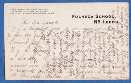 CPA - LEEDS - Fulneck School Pudsey Stanningley Greenside , GNR - 1914 - Stamp - Leeds