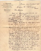 VP3518 - Lettre De Mr A. FRAYSSE  Agent Spécial Pour La Vente De Jus De Tabac à BUENOS AIRES à Mr SCHLOESING à PARIS - Documenten