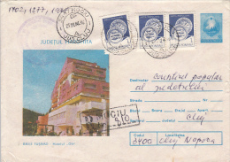 39181- BAILE TUSNAD- OLT HOTEL, TOURISM, REGISTERED COVER STATIONERY, 1986, ROMANIA - Hôtellerie - Horeca