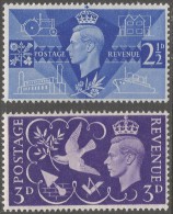 Great Britain. 1946 Victory. MH Complete Set. SG 491-492 - Neufs